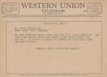 Telegram from Deskins Wells to Amon G. Carter, Jr. by Deskins Wells