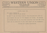 Telegram from Charles and Glenna Featherston to Minnie Meacham Carter and Amon G. Carter, Jr. and Family by Charles Featherston and Glenna Featherston