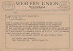 Telegram from Phea Howard and James Barnett to Amon G. Carter, Jr. by James Barnett and Phea Howard