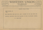 Telegram from W. B. Hamilton to Amon G. Carter, Jr.