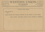 Telegram from Jerry Vinson to Amon G. Carter, Jr. by Jerry Vinson