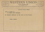 Telegram from Woody Holmes to Amon G. Carter, Jr. by Woody Holmes