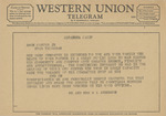 Telegram from Mr. and Mrs. W. A. Anderson to Amon G. Carter, Jr. by W. A. Anderson and W. A. (Mrs.) Anderson