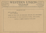 Telegram from Daniel R. Coletti to Amon G. Carter, Jr. by Daniel R. Colletti