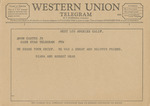 Telegram from Diana and Robert Wear to Amon G. Carter, Jr. by Diana Wear and Robert Wear