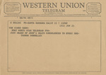 Telegram from Thorne Donnelley to The Hired Hand of the Fort Worth Star Telegram by Thorne Donnelley