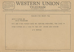 Telegram from J. C. Duvall to Amon G. Carter, Jr. by J. C. Duvall