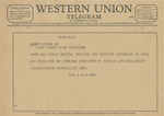 Telegram from Roy A. Roberts to Amon G. Carter, Jr. by Roy A. Roberts