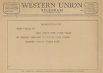 Telegram from Manning Taylor Culver to Amon G. Carter, Jr. by Manning Taylor Culver