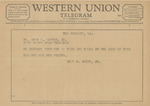 Telegram from Bert K. Smith, Jr. to Amon G. Carter, Jr. by Bert K. Smith