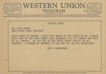 Telegram from Ben H. Carpenter to Phil North by Ben H. Carpenter