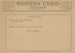 Telegram from Betty Morrill to Amon G. Carter, Jr. and George Ann Brown Carter by Betty Morrill