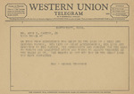 Telegram from Bea and George Thompson to Amon G. Carter, Jr. by Bea Thompson and George Thompson