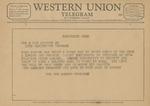 Telegram from Bea and George Thompson to Ruth Carter Johnson by Bea Thompson and George Thompson