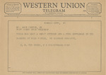 Telegram from E. M. Ted Doods to Amon G. Carter, Jr. by E. M. Ted Doods