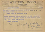 Telegram from Edward H. Butler to Minnie Meacham Carter by Edward H. Butler