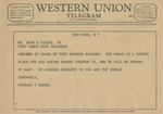 Telegram from Bernard F. Gimbel to Amon G. Carter, Jr. by Bernard F. Gimbel