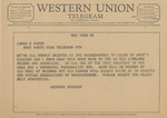 Telegram from Seymour Berkson to James M. North by Seymour Berkson