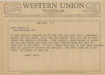 Telegram from Barry Faris to Amon G. Carter, Jr.