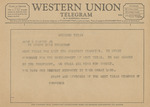 Telegram from the staff and officers of the West Texas Chamber of Commerce to Amon G. Carter, Jr. by West Texas Chamber of Commerce