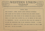 Telegram from Charles E. Green to the Family of Amon G. Carter by Charles E. Green