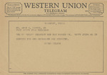 Telegram from Cooke Wilson to Amon G. Carter, Jr. by Cooke Wilson