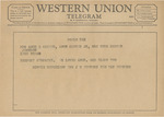 Telegram from Minnie Hutchison to Minnie Meacham Carter, Amon G. Carter, Jr., and Ruth Carter by Minnie Hutchison