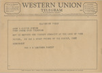 Telegram from the D. E. Leathers Family to Amon G. Carter, Jr.