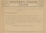 Telegram from Bill Sherrill to Amon G. Carter, Jr. by Bill Sherrill