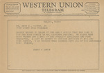 Telegram from James W. Aston to Amon G. Carter, Jr. by James W. Aston