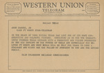 Telegram from Olin Culberson to Amon G. Carter, Jr. by Olin Culberson