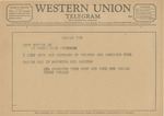 Telegram from Jim Chambers to Amon G. Carter, Jr. by Jim Chambers