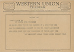 Telegram from Roy McKinney to Amon G. Carter, Jr. by Roy McKinney