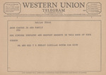 Telegram from T. R. Fenley to Amon G. Carter, Jr. and family by T. R. Fenley