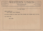 Telegram from Bob Lard to Amon G. Carter, Jr. by Bob Lard