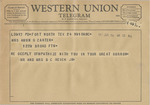 Telegram from B. C. Reich, Jr. to Minnie Meacham Carter by B. C. Reich