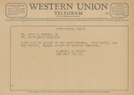 Telegram from Raymond B. Kelly to Amon G. Carter, Jr.