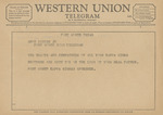 Telegram from the Fort Worth Kappa Sigmas Spoesser to Amon G. Carter, Jr. by Fort Worth Kappa Sigmas Spoesser