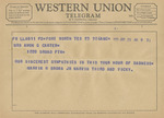 Telegram from Marvin H. Brown, Jr., Marvin III, and Vicky to Amon G. Carter by Marvin H. Brown Jr.