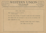 Telegram from Mrs. John M. Scott to the Family of Amon G. Carter by John M. (Mrs.) Scott