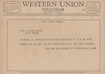 Telegram from the Doctors and Nurses Fort Worth Heart Association to the Carter Family by Doctors and Nurses of Fort Worth Heart Association