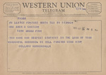 Telegram from Dillard Kurkendall to Minnie Meacham Carter by Dillard Kurkendall