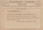 Telegram from Dottie and Andy Anderson to Ruth Carter Johnson by Dottie Anderson and Andy Anderson