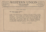 Telegram from Roscoe L. Carnrike to the Amon Carter Family by Roscoe L. Carnrike