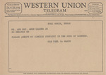 Telegram from Mrs. Paul La Grave to Amon G. Carter, Jr. by Paul (Mrs.) La Grave