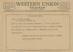 Telegram from Administration and Faculty of Amon G. Carter Riverside High School to the Amon G. Carter Family