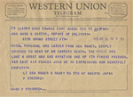 Telegram from Lieutenant General Roger M. Ramey to Minnie Meacham Carter by Roger M. Ramey