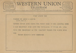 Telegram from Brown Harwood to the Family of Amon G. Carter by Brown Harwood