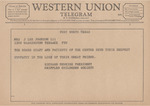 Telegram from Richard Newkirk to Ruth Carter Johnson by Richard Newkirk