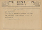 Telegram from Edith and Edgar Dean to Amon Carter Family by Edith Dean and Edgar Dean